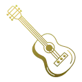 Icône guitare dorée